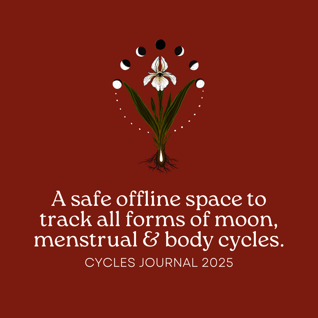 Wholesale - Cycles Journal® 2025: Moon, Menstrual & Mental Health Tracker - Cyclical Roots & Cycles Journal – Healing tools & grounding guides for self-awareness & collective wellbeing