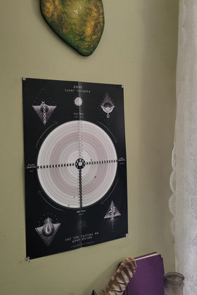 LIMITED: 2025 Lunar Cycle Insights Interactive Wall Poster 12x18