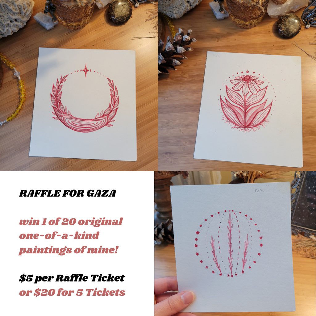 Original Art Raffle Fundraiser Entry 🍉 - Cyclical Roots & Cycles Journal – Healing tools & grounding guides for self-awareness & collective wellbeing