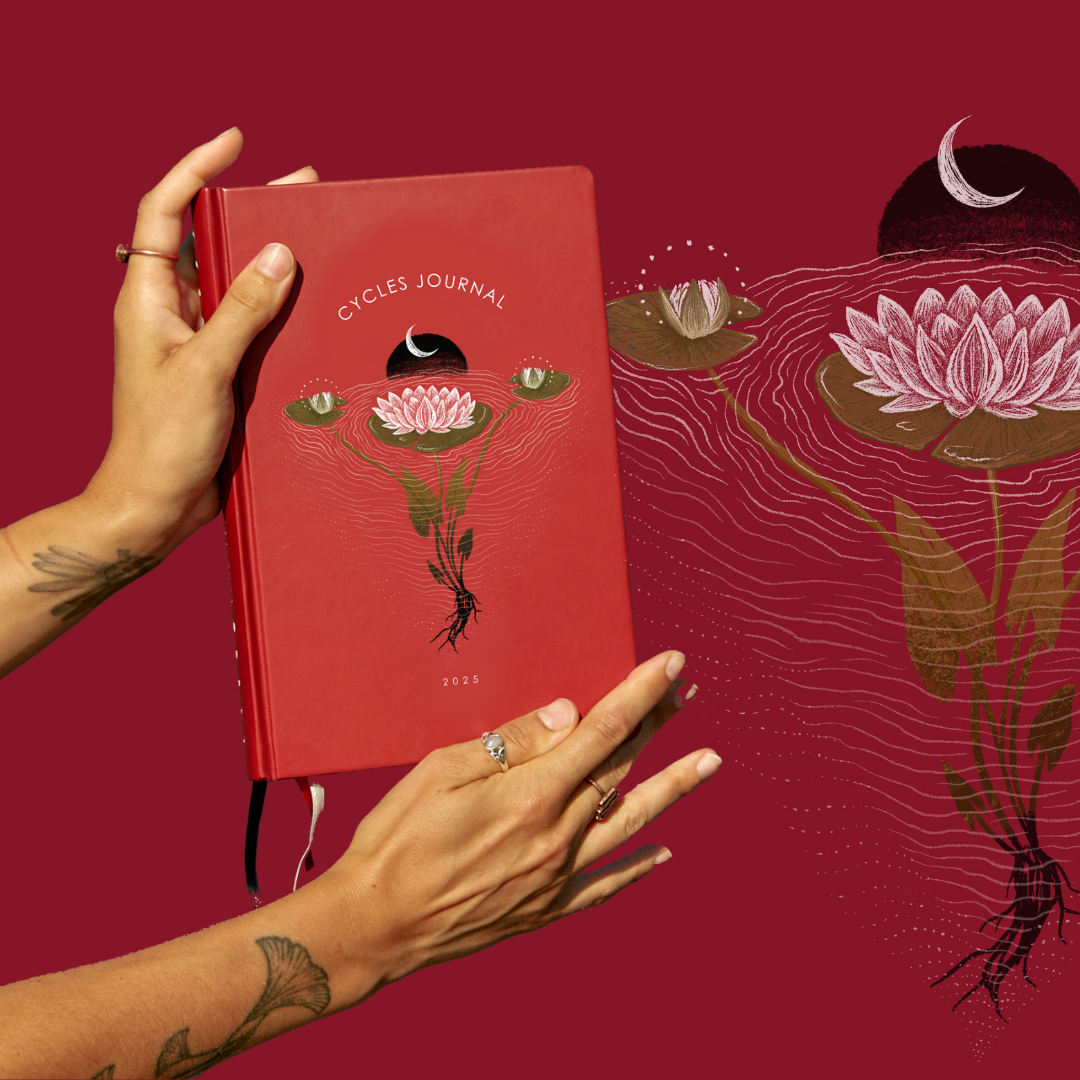 Wholesale - Cycles Journal® 2025: Moon, Menstrual & Mental Health Tracker - Cyclical Roots & Cycles Journal – Healing tools & grounding guides for self-awareness & collective wellbeing