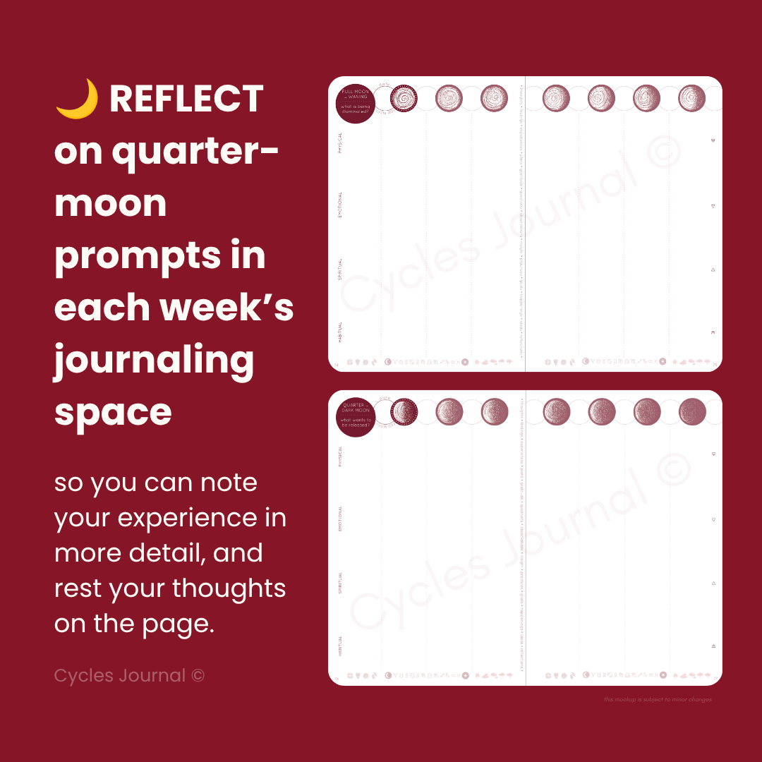 {PRE-ORDER} CYCLES JOURNAL® Your Lunar-centric Pattern Tracker + Planner (undated)