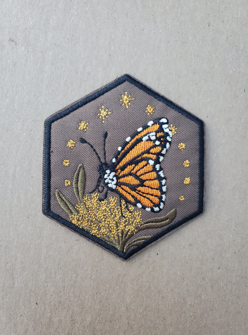 Embroidered Endangered Pollinator Iron-On Patches - Cyclical Roots & Cycles Journal – Healing tools & grounding guides for self-awareness & collective wellbeing