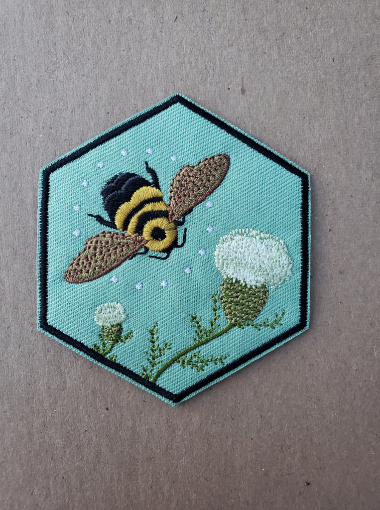 Embroidered Endangered Pollinator Iron-On Patches - Cyclical Roots & Cycles Journal – Healing tools & grounding guides for self-awareness & collective wellbeing