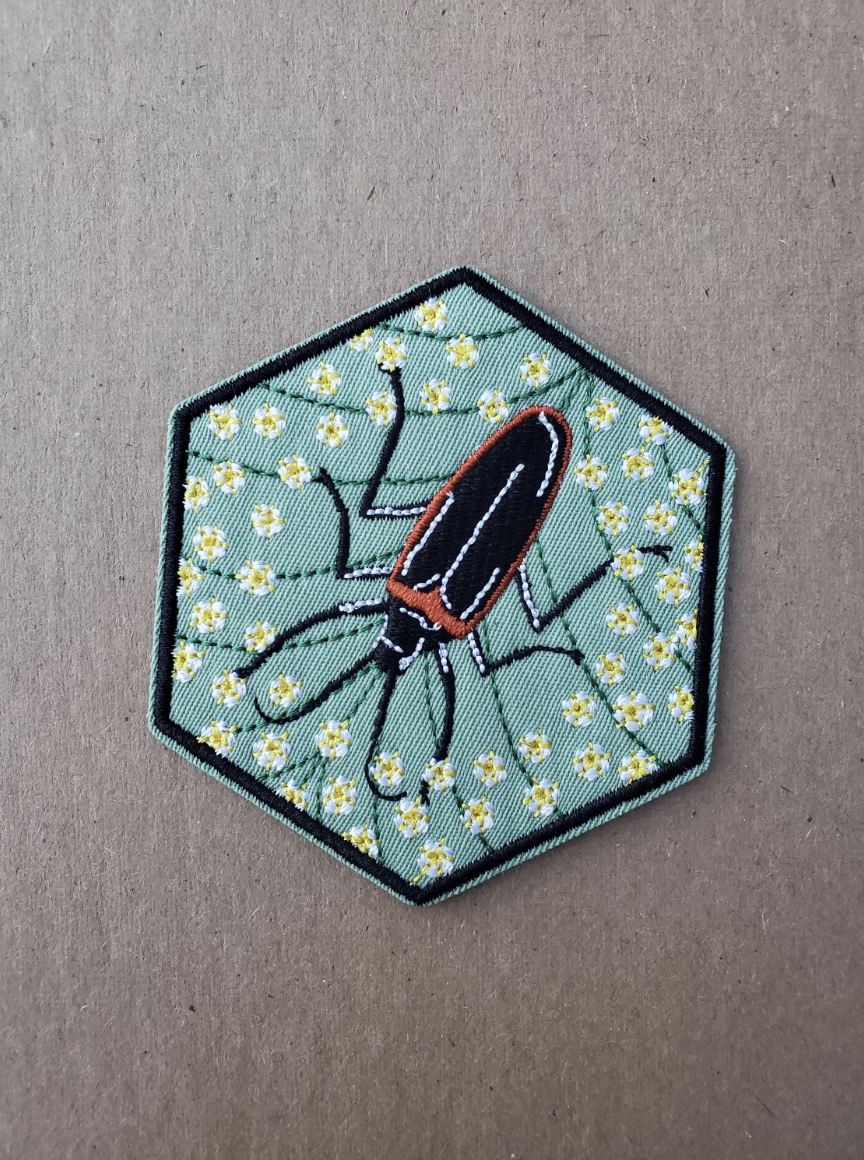 Embroidered Endangered Pollinator Iron-On Patches - Cyclical Roots & Cycles Journal – Healing tools & grounding guides for self-awareness & collective wellbeing