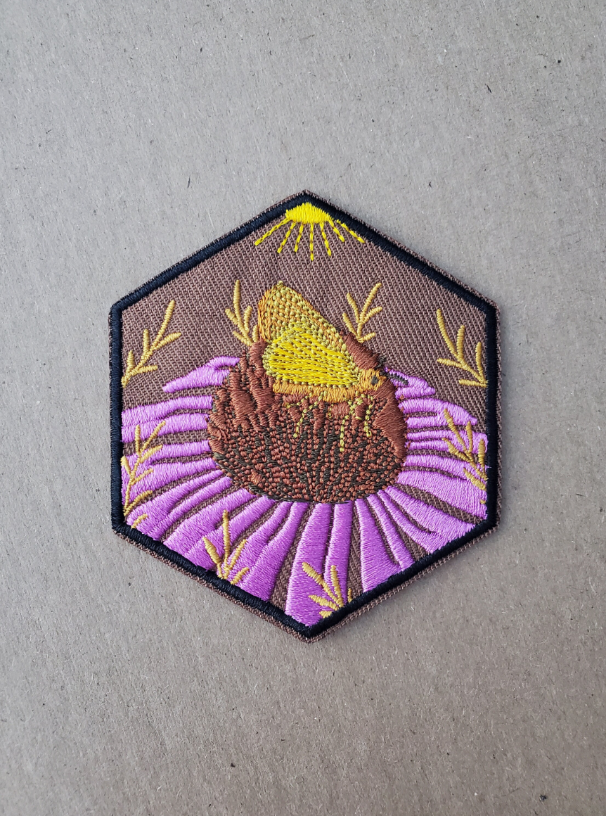 Embroidered Endangered Pollinator Iron-On Patches - Cyclical Roots & Cycles Journal – Healing tools & grounding guides for self-awareness & collective wellbeing