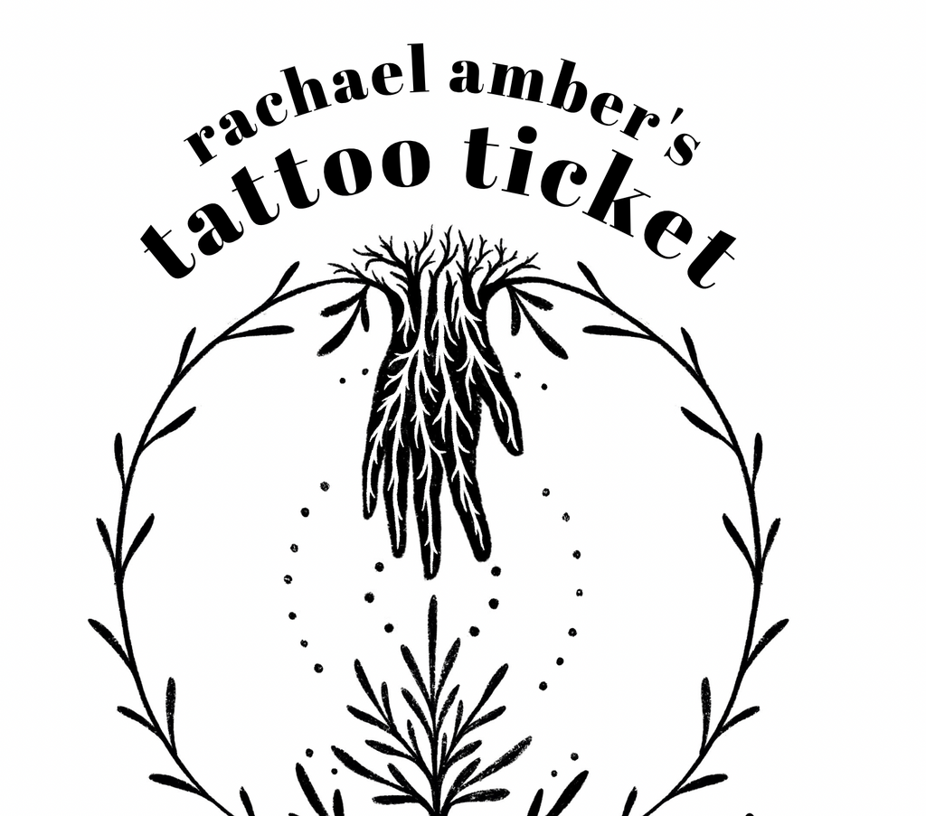 Tattoo Ticket for Single Design by Rachael Amber - Cyclical Roots & Cycles Journal – Healing tools & grounding guides for self-awareness & collective wellbeing