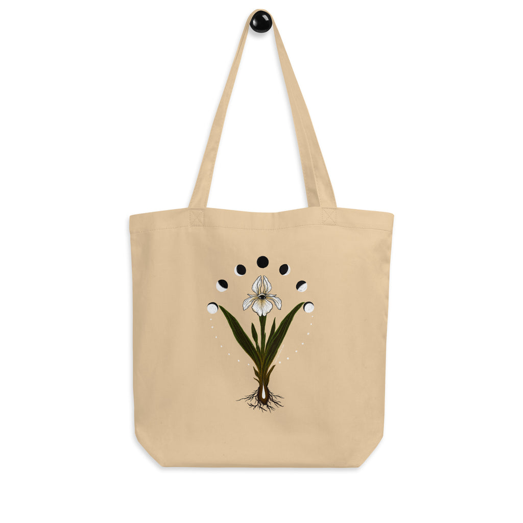 Iris Awareness – Eco Tote Bag (POD) - Cyclical Roots & Cycles Journal – Healing tools & grounding guides for self-awareness & collective wellbeing