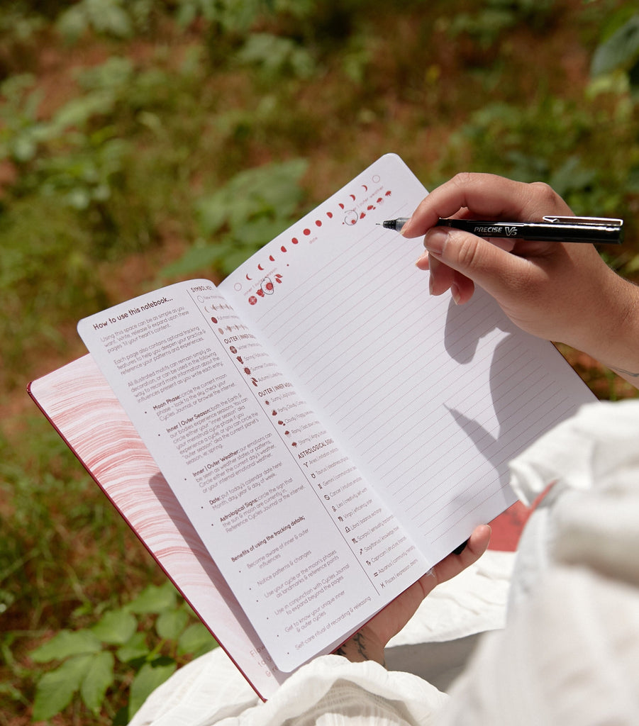 Cyclical Notebook – A Blank & Lined Tracking Journal for Expansion - Cyclical Roots & Cycles Journal – Healing tools & grounding guides for self-awareness & collective wellbeing