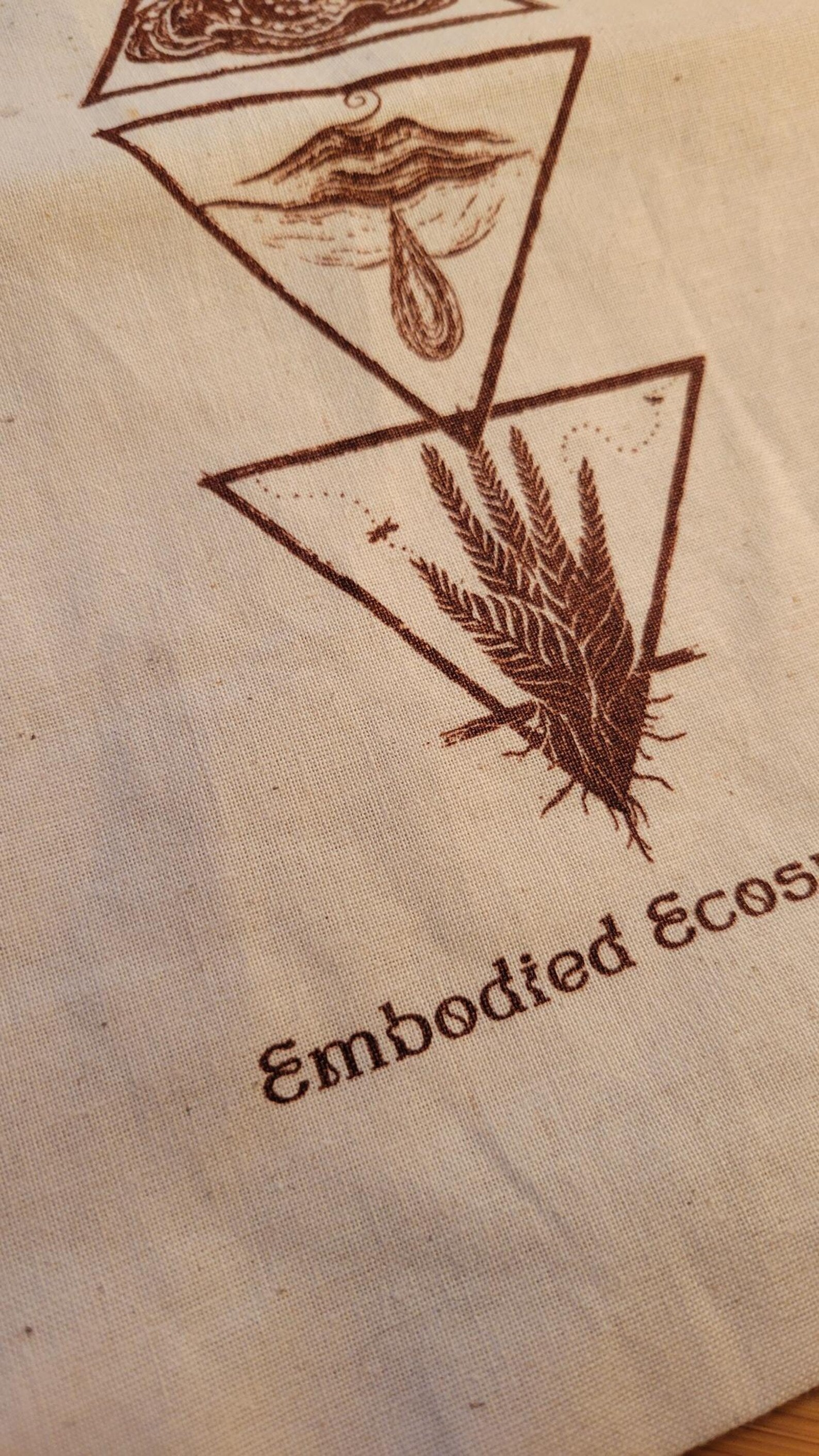 Organic Cotton Travel Pouch | Tarot Deck & Book Protection Pouch | Oracle Cards Carrying Bag | Reusable Eco Gift Wrap