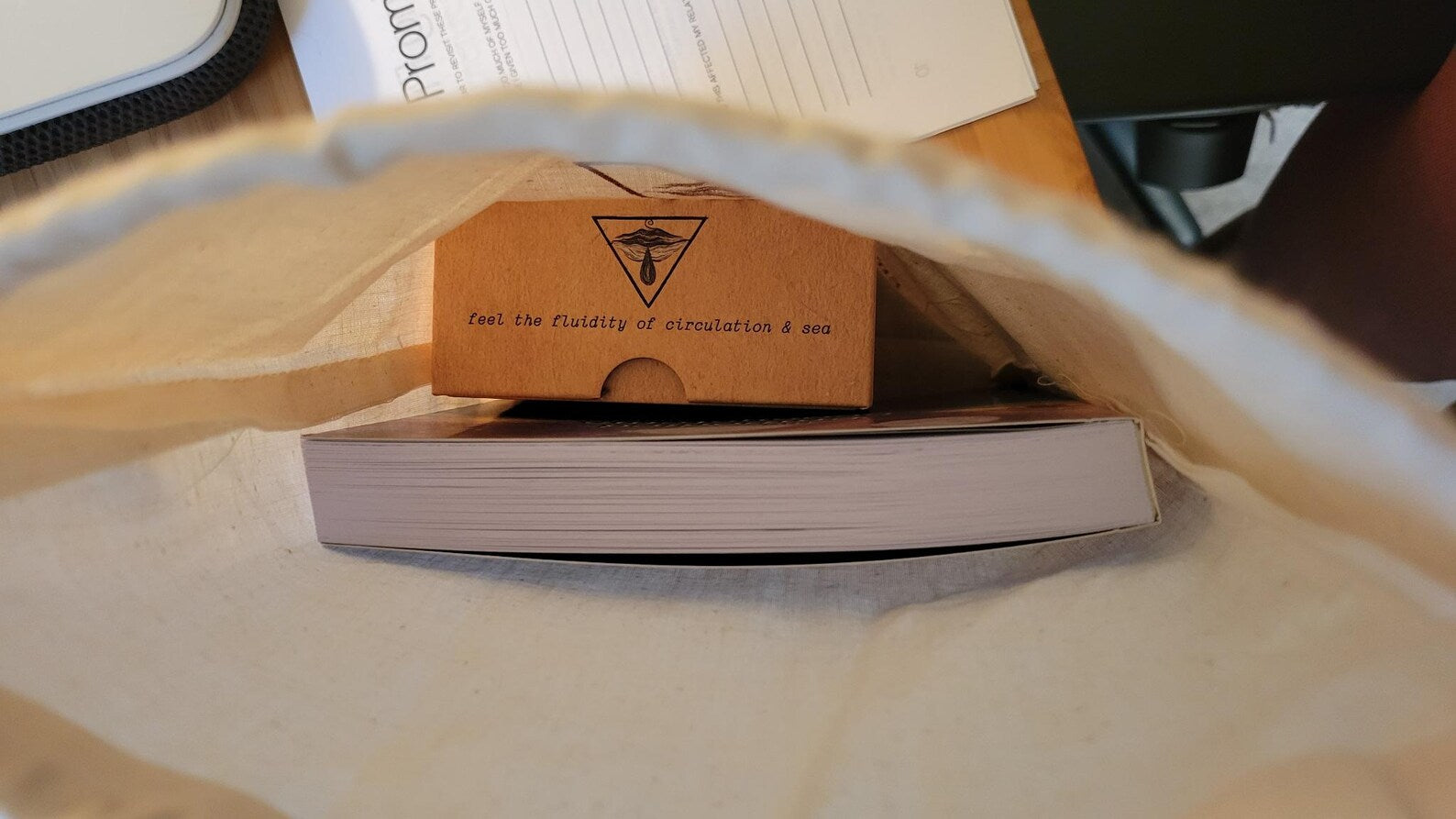 Organic Cotton Travel Pouch | Tarot Deck & Book Protection Pouch | Oracle Cards Carrying Bag | Reusable Eco Gift Wrap