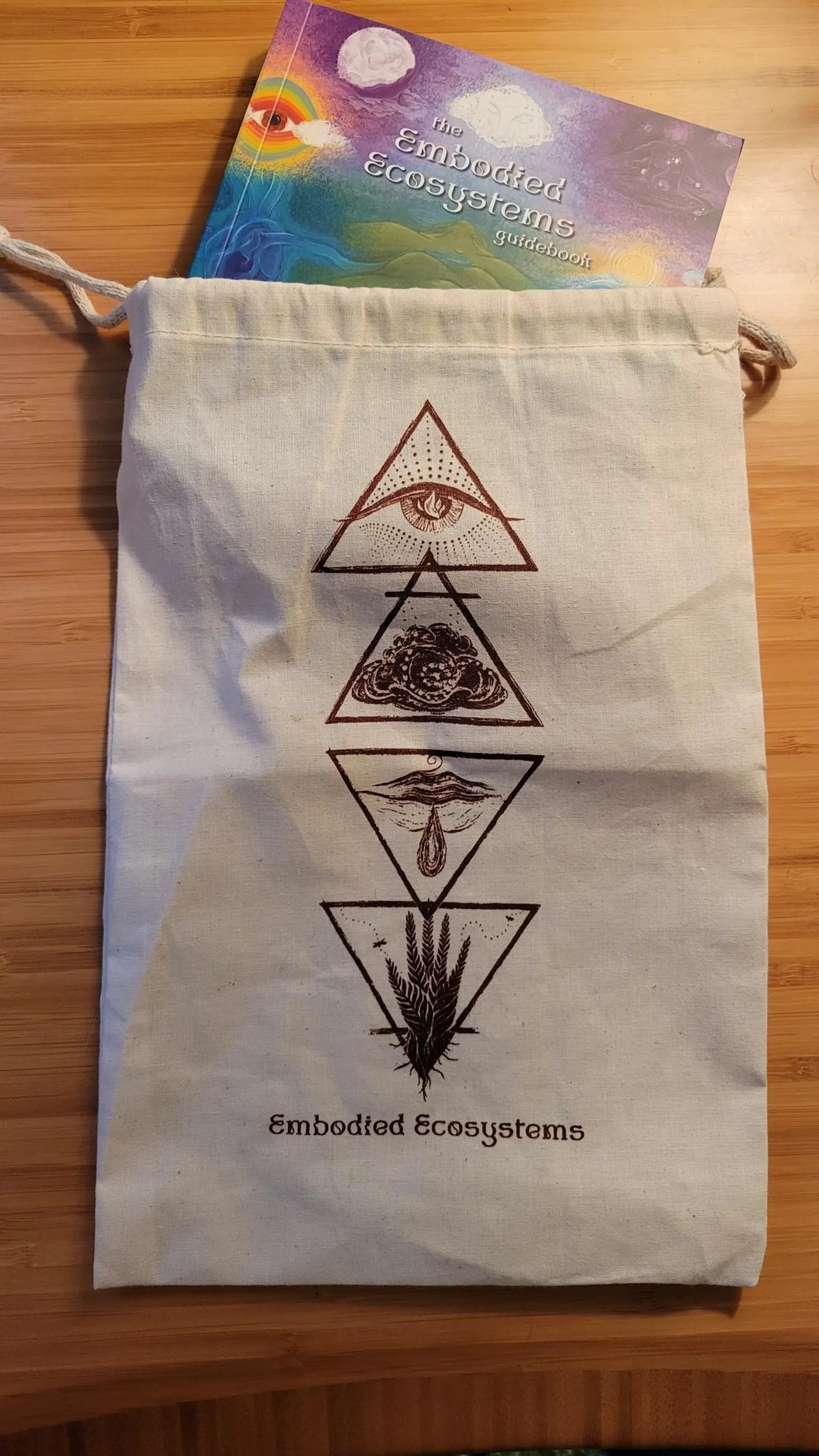 Organic Cotton Travel Pouch | Tarot Deck & Book Protection Pouch | Oracle Cards Carrying Bag | Reusable Eco Gift Wrap