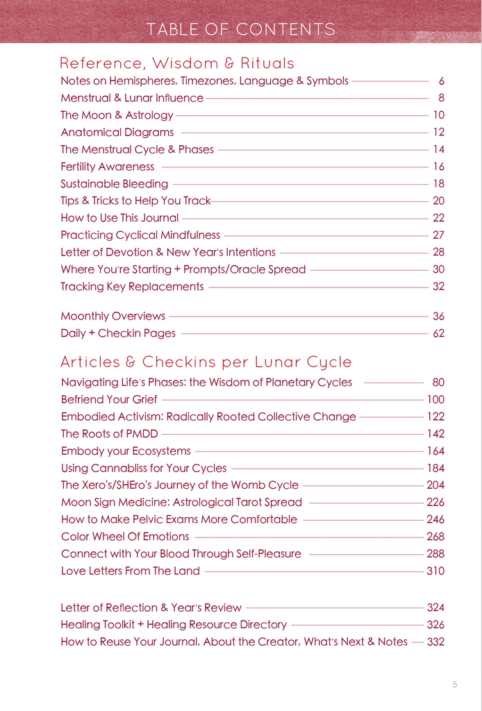 Wholesale - Cycles Journal® 2025: Moon, Menstrual & Mental Health Tracker - Cyclical Roots & Cycles Journal – Healing tools & grounding guides for self-awareness & collective wellbeing