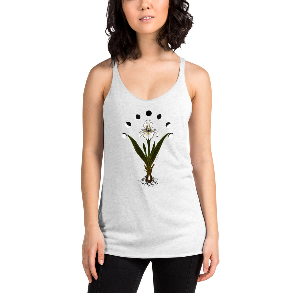 Iris Awareness - Racerback Tank Top (POD) - Cyclical Roots & Cycles Journal – Healing tools & grounding guides for self-awareness & collective wellbeing