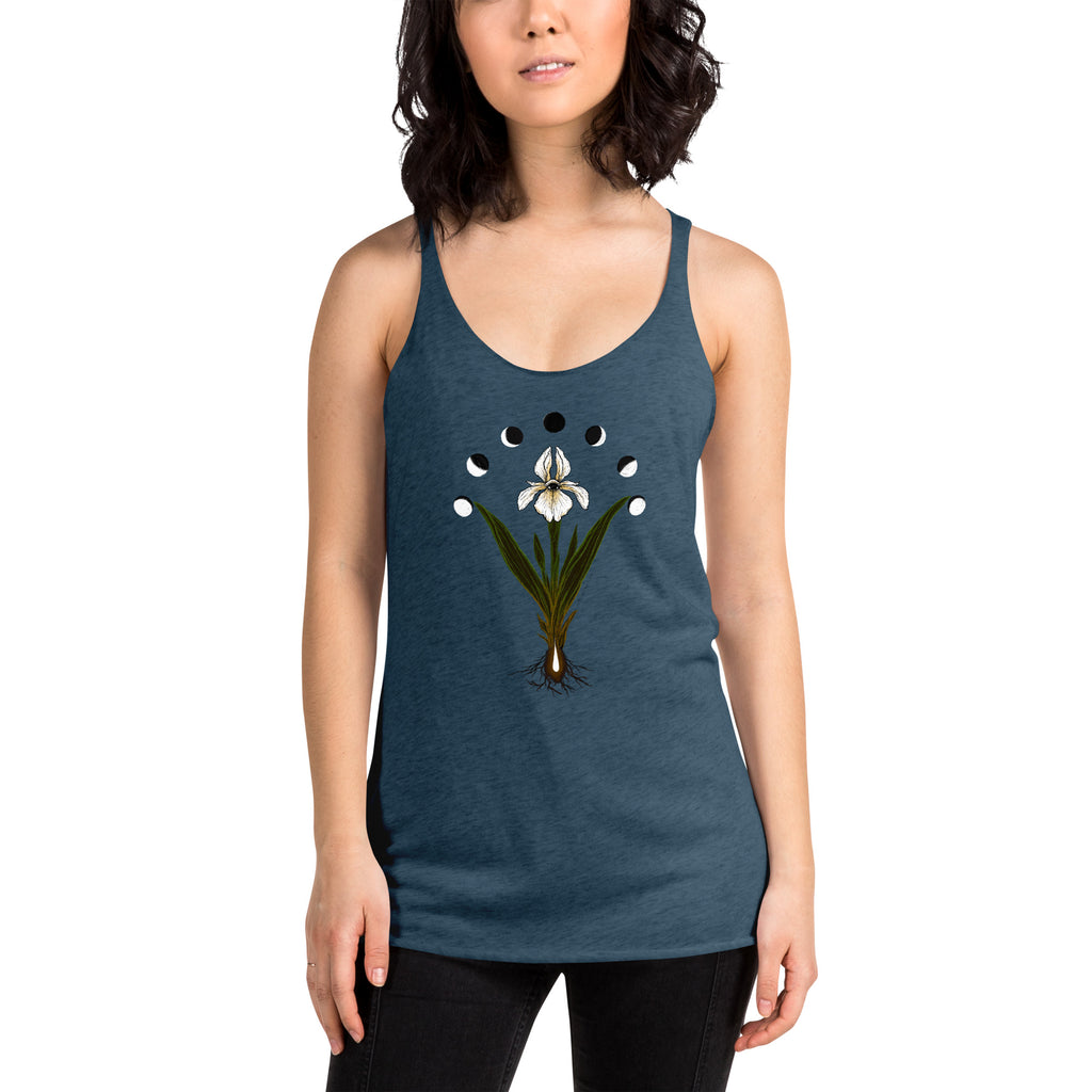 Iris Awareness - Racerback Tank Top (POD) - Cyclical Roots & Cycles Journal – Healing tools & grounding guides for self-awareness & collective wellbeing