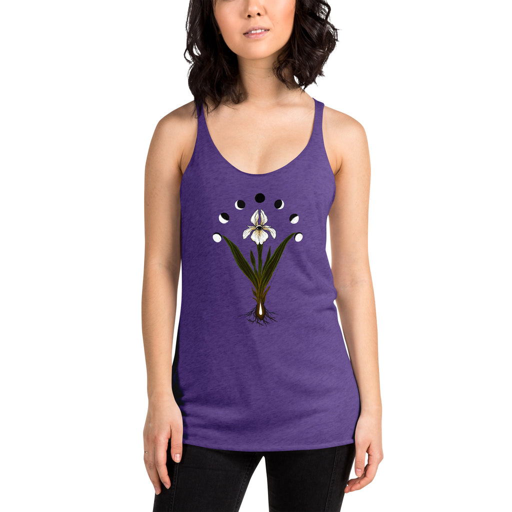 Iris Awareness - Racerback Tank Top (POD) - Cyclical Roots & Cycles Journal – Healing tools & grounding guides for self-awareness & collective wellbeing