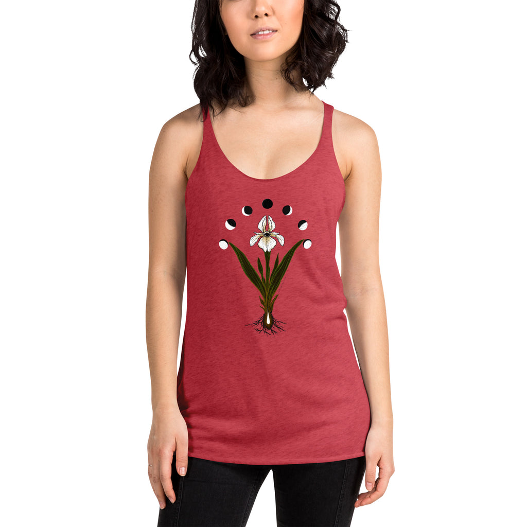 Iris Awareness - Racerback Tank Top (POD) - Cyclical Roots & Cycles Journal – Healing tools & grounding guides for self-awareness & collective wellbeing