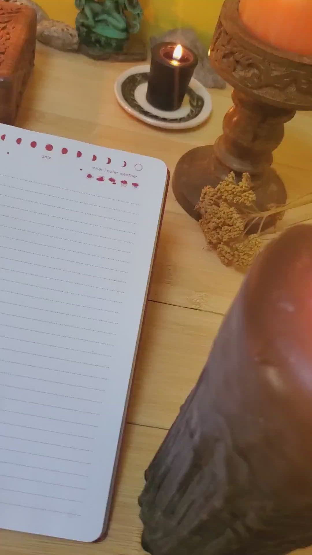 Video  of using Cyclical Notebook – A Blank & Lined Tracking Journal for Expansion - Cycles Journal – Healing Tools for Witches, Women & Womb-Holders