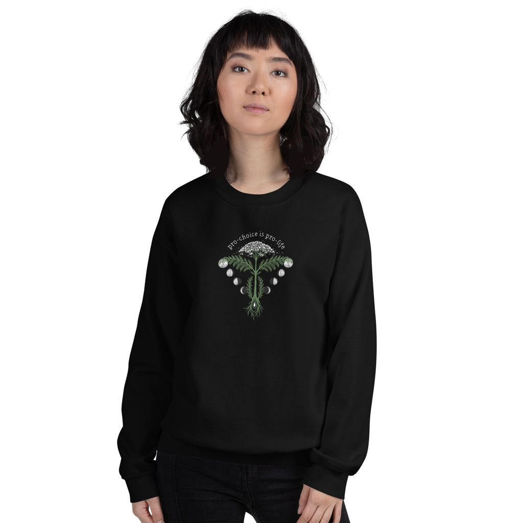 Fundraiser: Pro-Choice Unisex Sweatshirt (POD) - Cyclical Roots & Cycles Journal – Healing tools & grounding guides for self-awareness & collective wellbeing